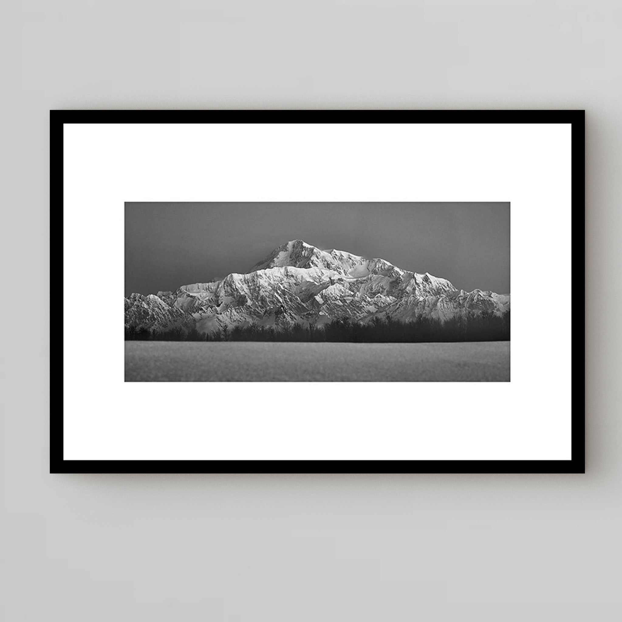 black and white photography of snowy mountains