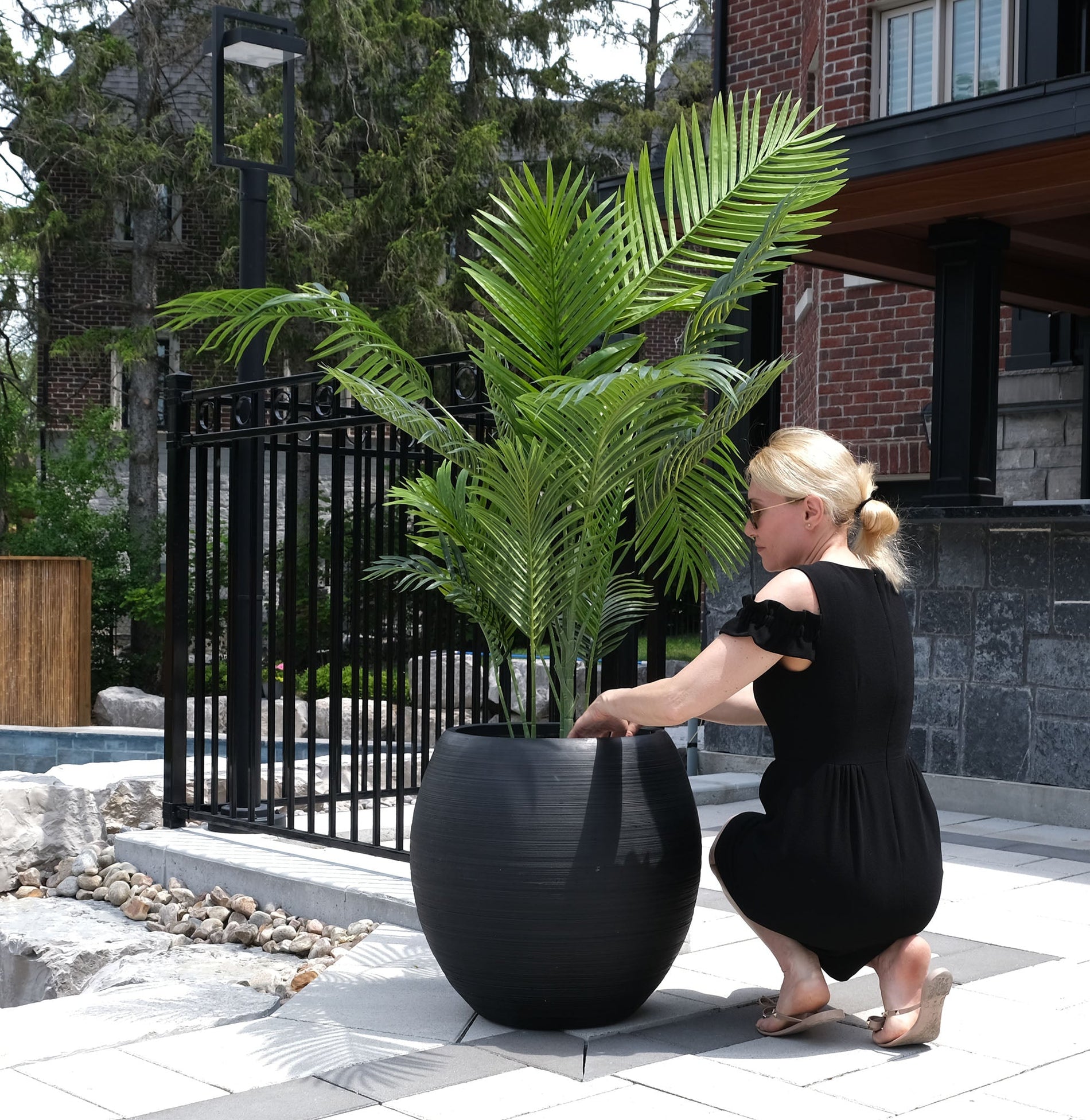 Faux Plant In Planter 