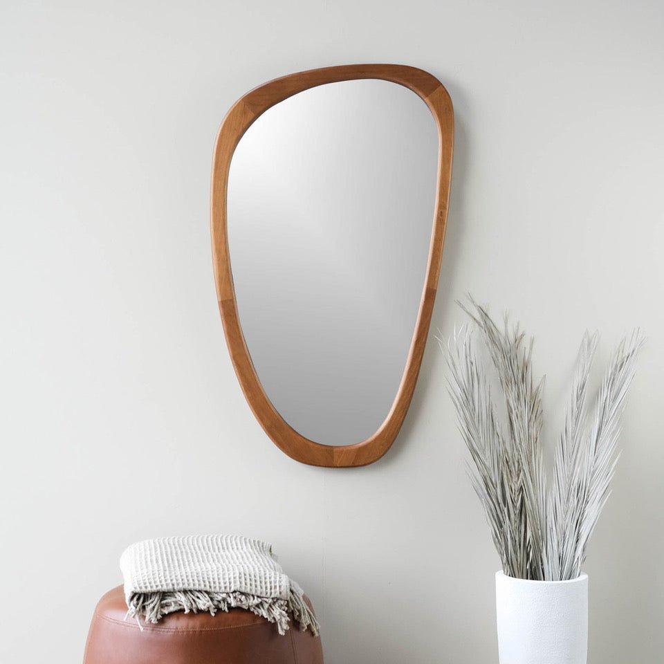 Gold Frame Mirror On Wall 