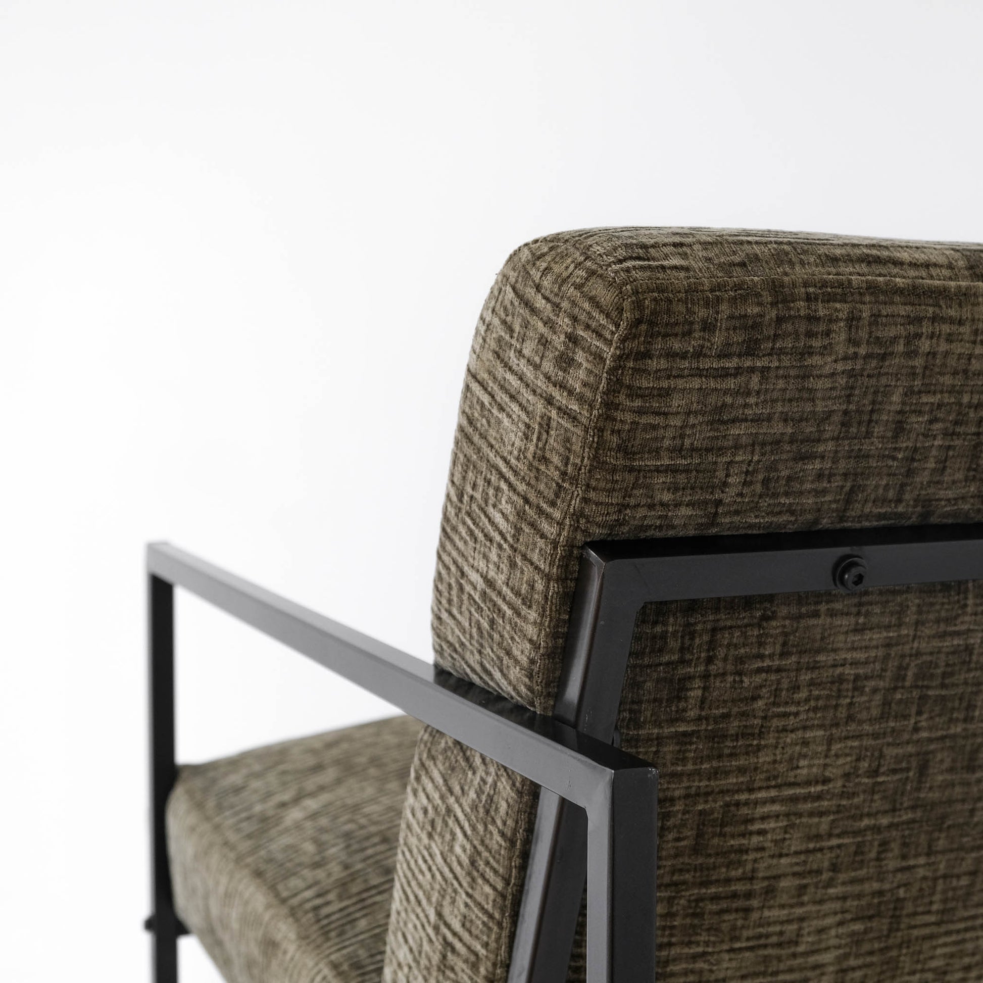 ivy sage colour modern accent chair back view 