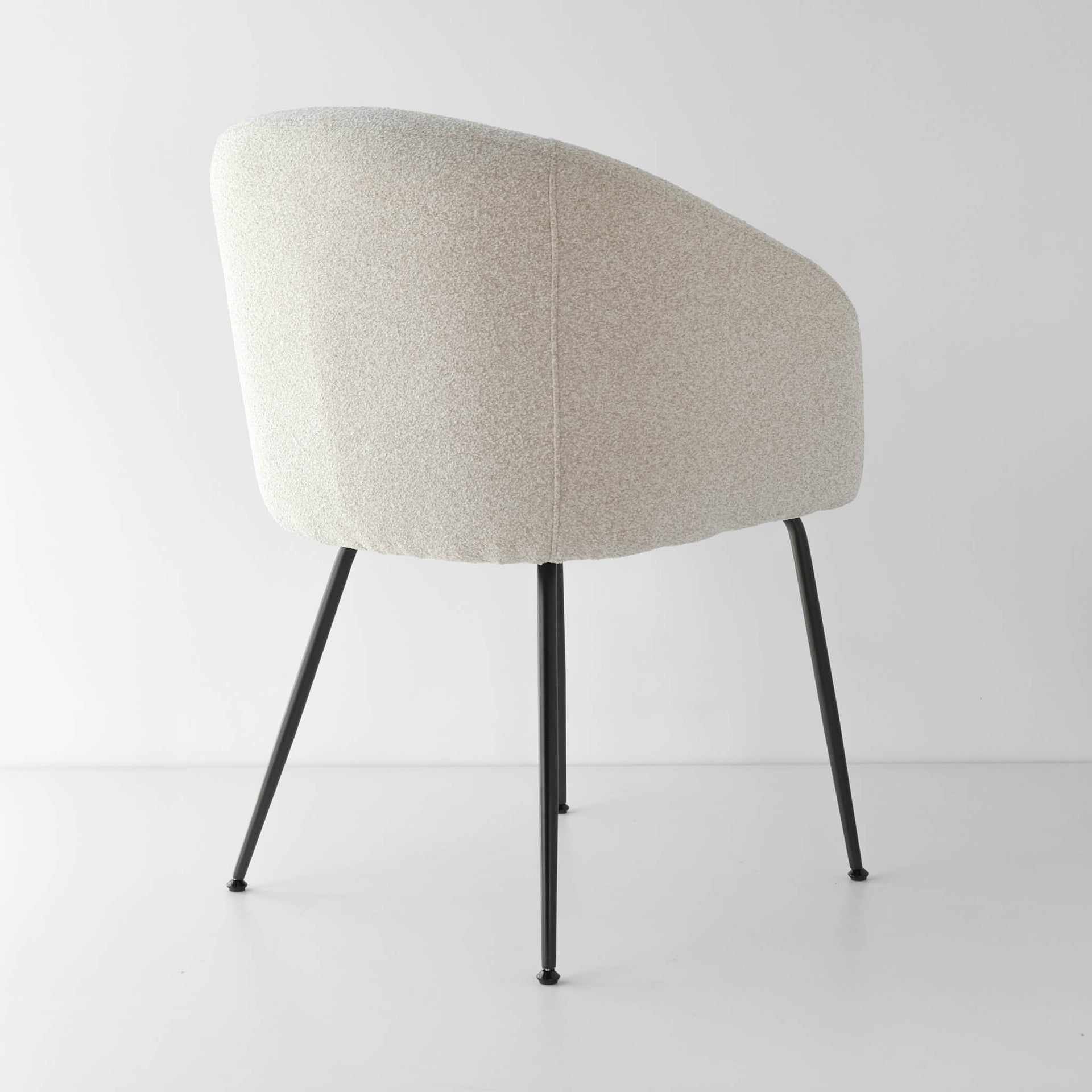 Back view of oatmeal dining chairs
