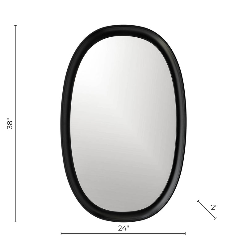 Parisienne black oval mirror dimensions