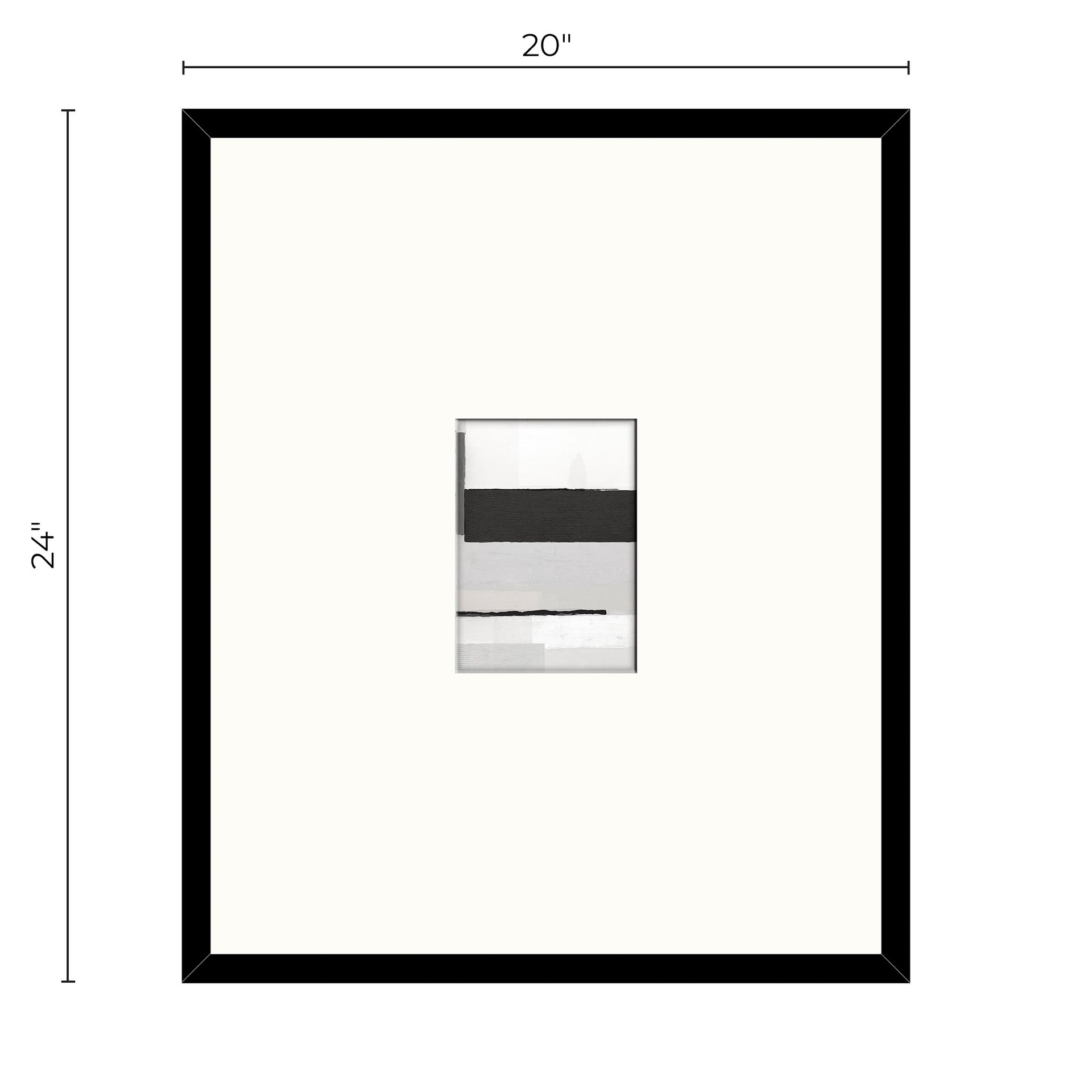 dimensions of matted art under acrylic 