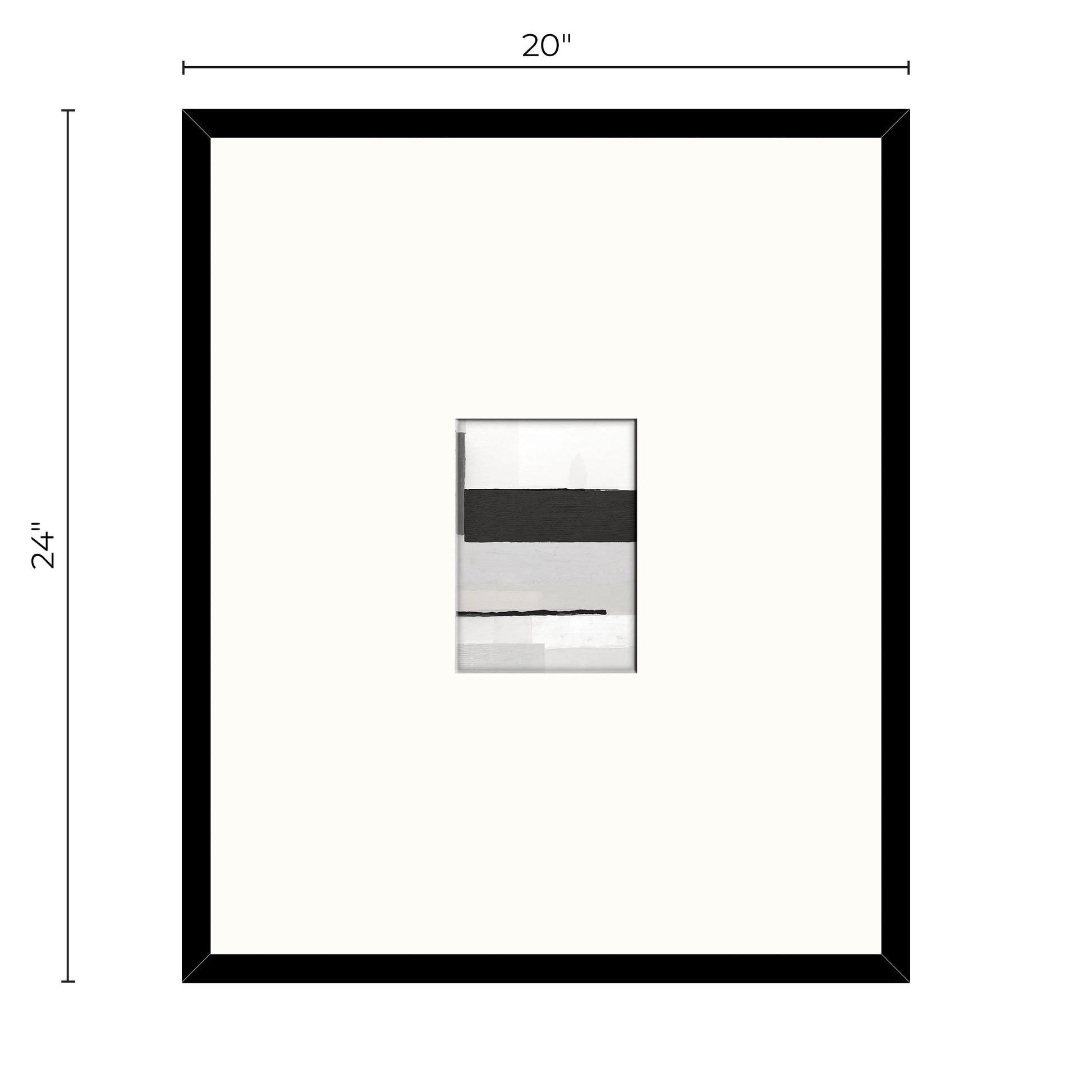 dimensions of matted art under acrylic 