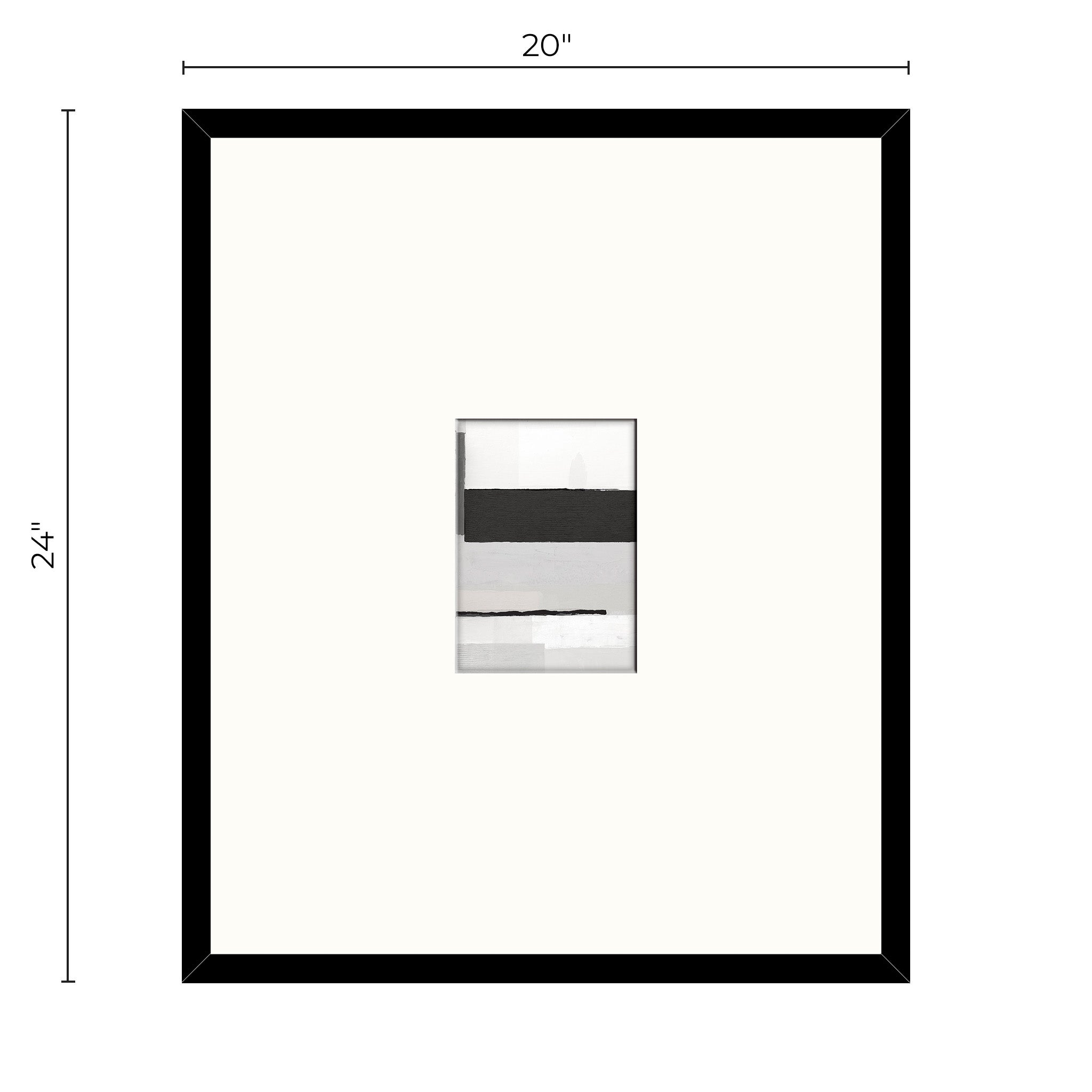 dimensions of matted art under acrylic 