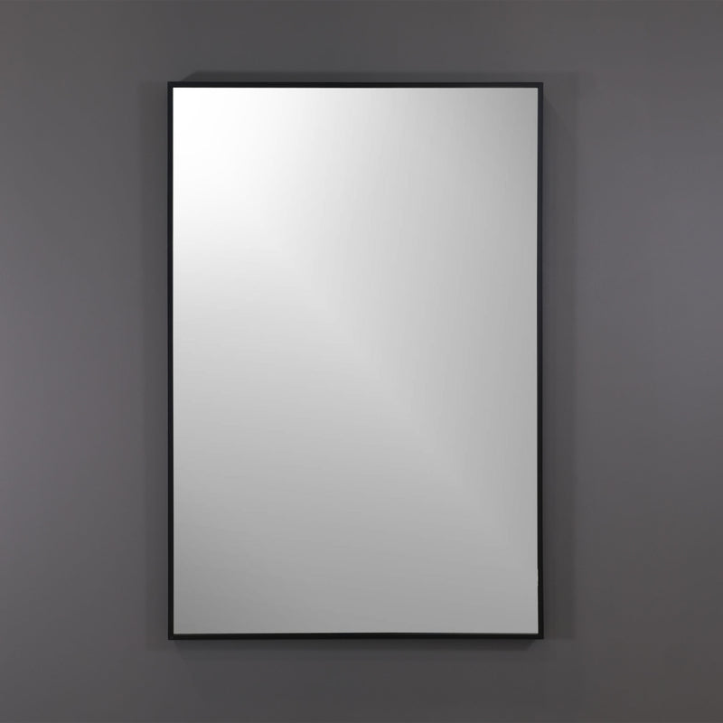 black frame vanity mirror 24x36"