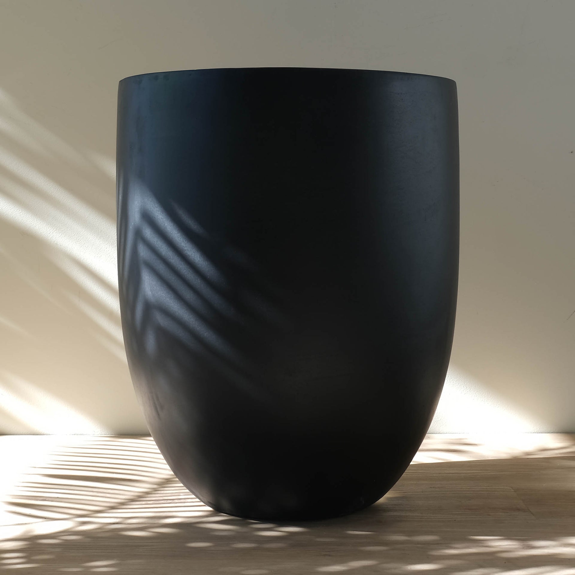 tall black planter