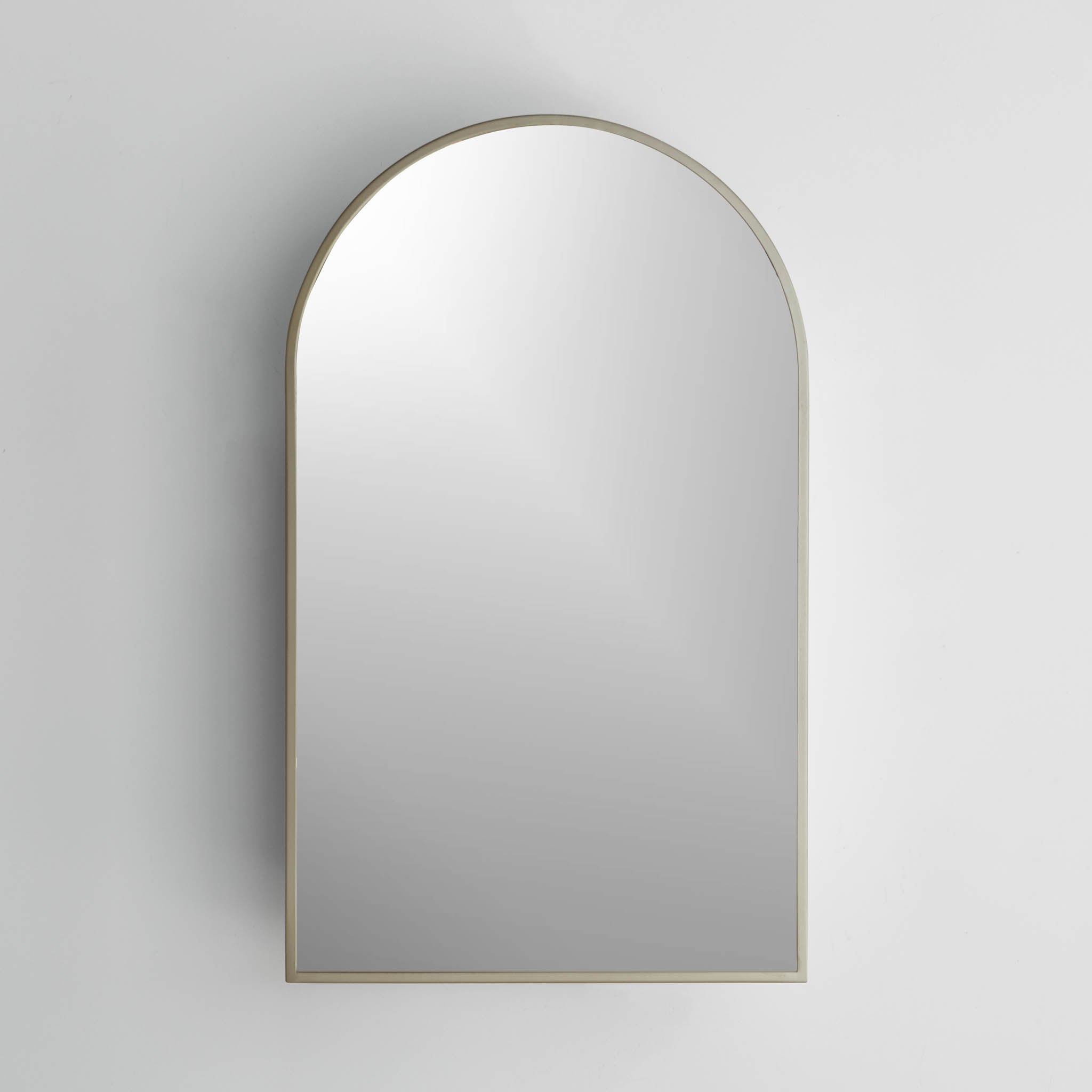 front view of gold arch medicine cabinet