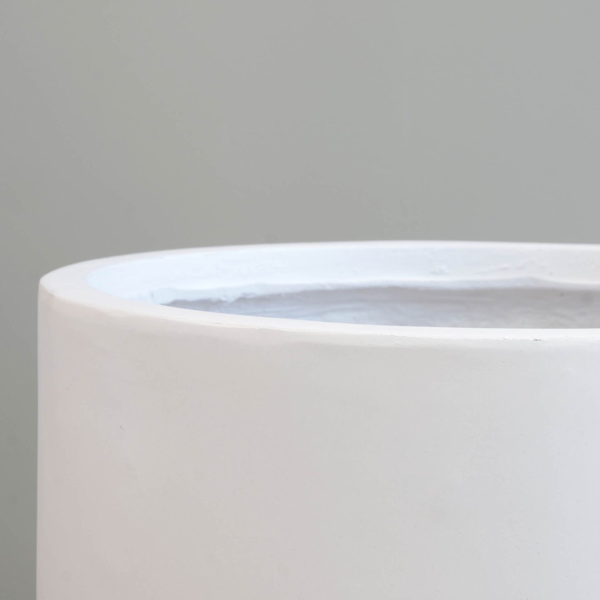 Sleek, modern indoor fiberglass planter